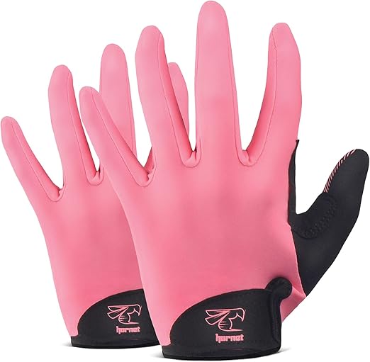 Kayak Gloves for Women Full Finger Pink Rowing Gloves with Anti Slip