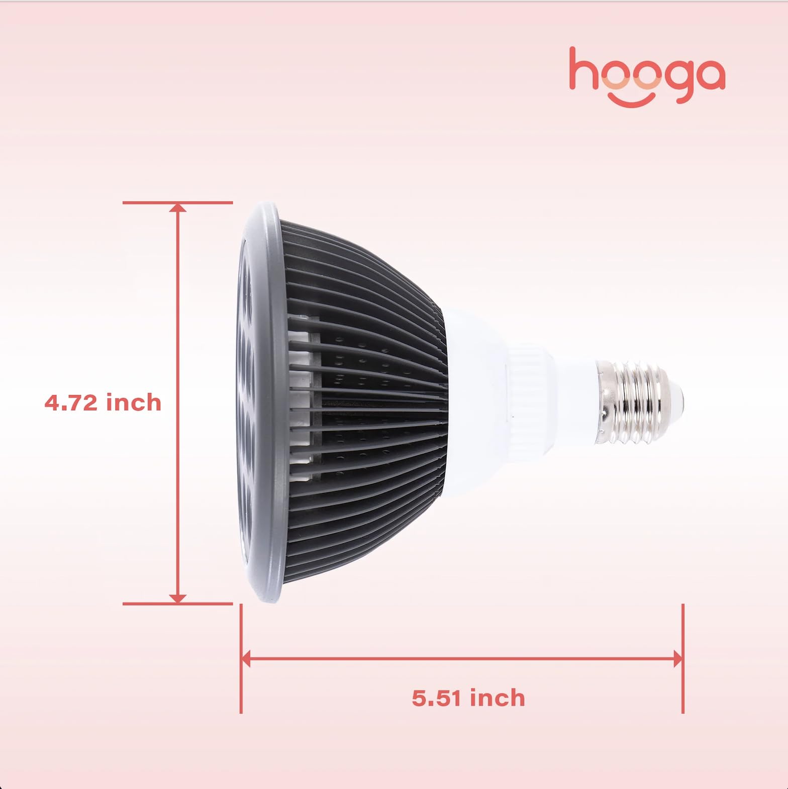 Red Light Therapy by Hooga with Power Cord.Red 660nm Near Infrared 850nm. 12 LED High Irradiance, Combo Treatment for Skin, Pain Relief, Anti Aging, Muscle Recovery, Performance HG24.