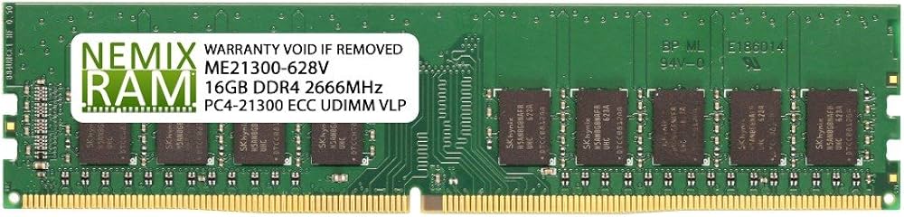 Amazon | NEMIX RAM 16GB DDR4-2666 2Rx8 VLP ECC UDIMM Intel