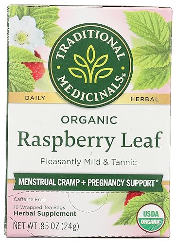 Rasbperry Leaf Tea - Easy Birth Tea - Un conocido amigo de la mujer, té de hierbas orgánicas, hoja de frambuesa, 16 bolsas de té envueltas, 0.85