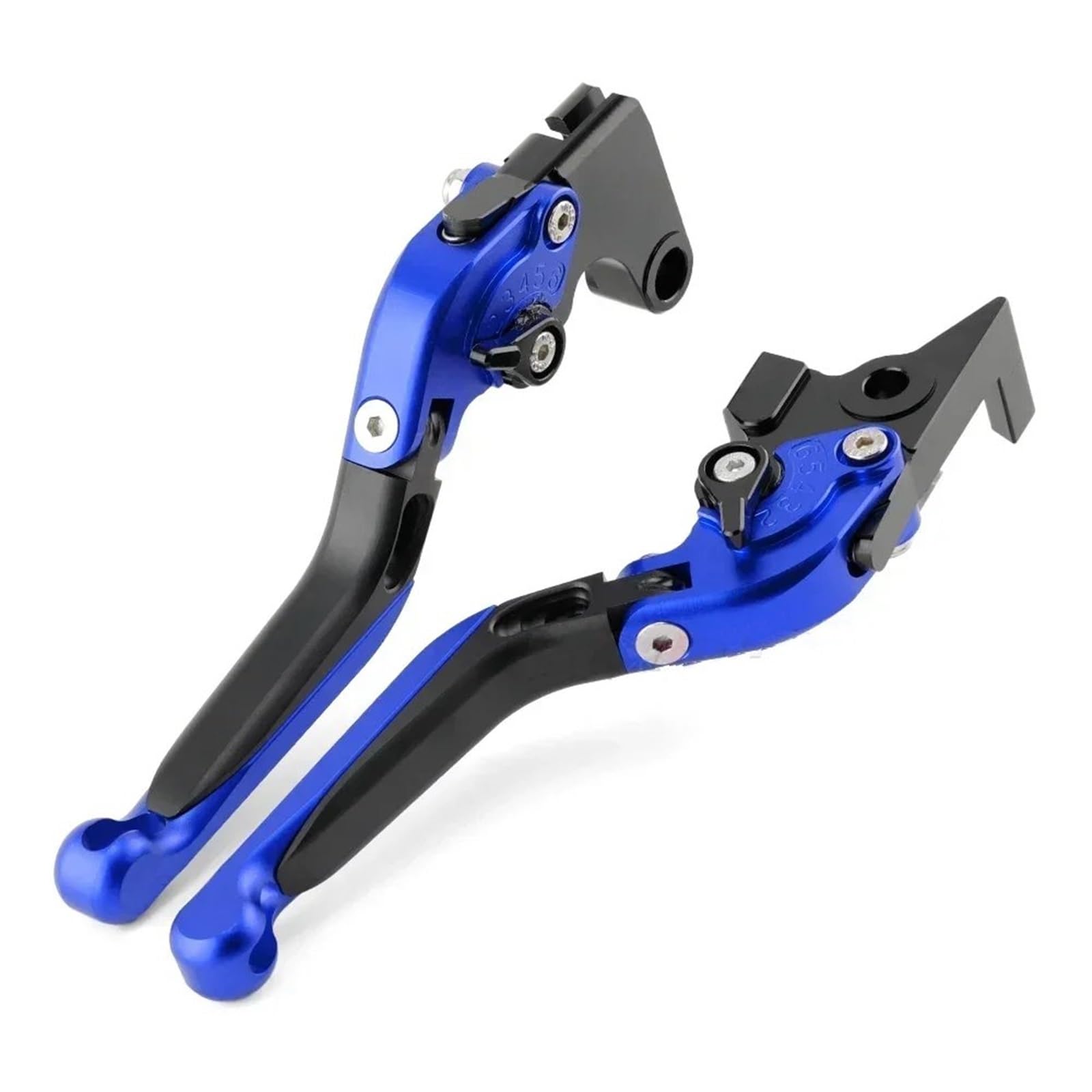 Ouvecr Black Blue Motorbike Brake Levers For Mt-07 For Mt-09 For Fz07 For Fz09 For Tracer 700 900 Motorcycle Brake Clutch Lever(Black Blue)
