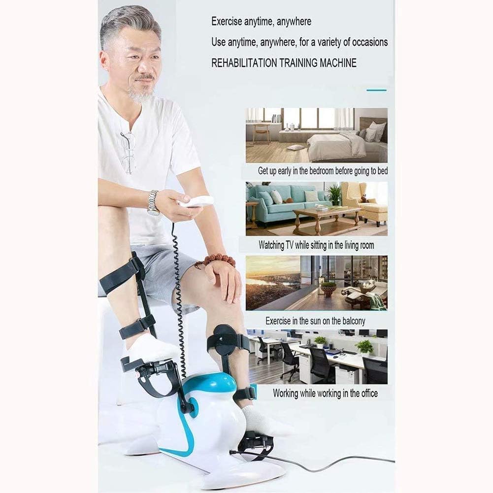 Elektryczny pedał przenośny elektryczny sprzęt rehabilitacyjny dla osób starszych udar mózgu niedowład połowiczy zawał mózgu noga ręka ćwiczenia kończyn górnych i dolnych rower fitness