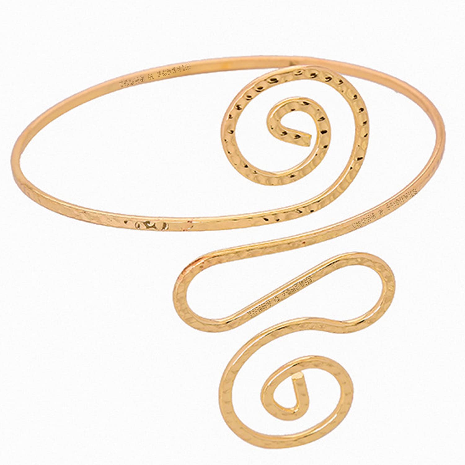 Young & Forever Gift Trendsetter Gold Plated Egyptian Designer Golden Flower Armlet arm Cuff Bracelet for Women/Girls Casual Latest Fashion Jewelry (B09GKPNLDC) Amazon Price History, Amazon Price Tracker