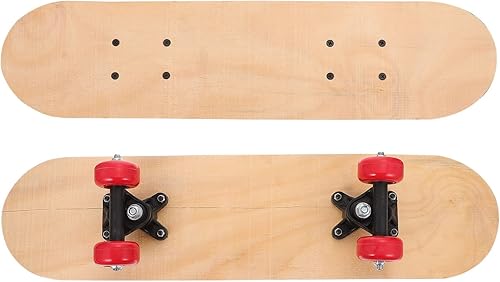 Miniatura 1 de Ciieeo Tabla de monopatín en blanco Tablas de patineta de madera para bricolaje Tablas de patineta de arce de madera natural pintada a mano