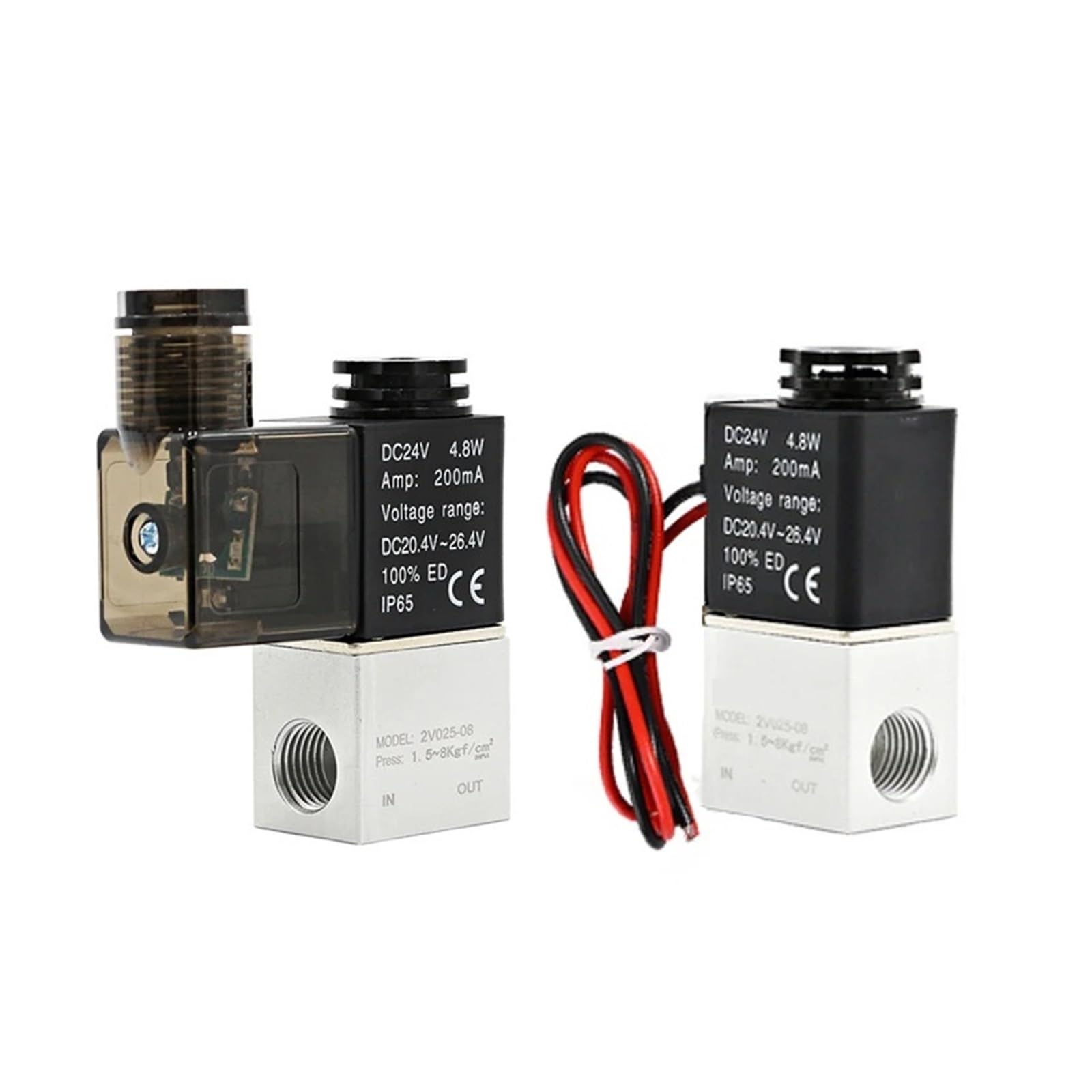 Électrovanne pneumatique 2V025-08 w BTPC602 vanne normalement fermée 2 positions 2 ports DC24V
