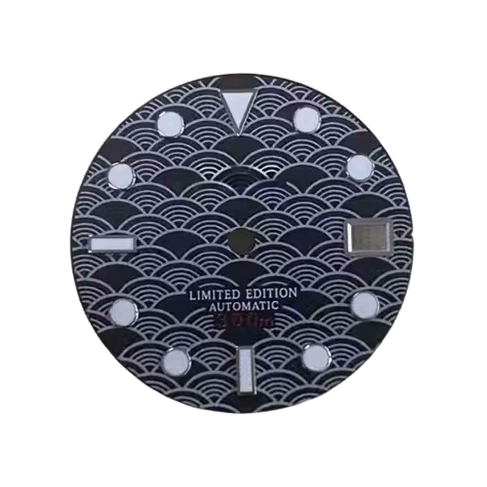 INSTR Dial 28.5mm NH35 Watch Dial Green Luminous Modified Dial for NH35 NH36 Automatic Movement Watch Parts for Wristwatch