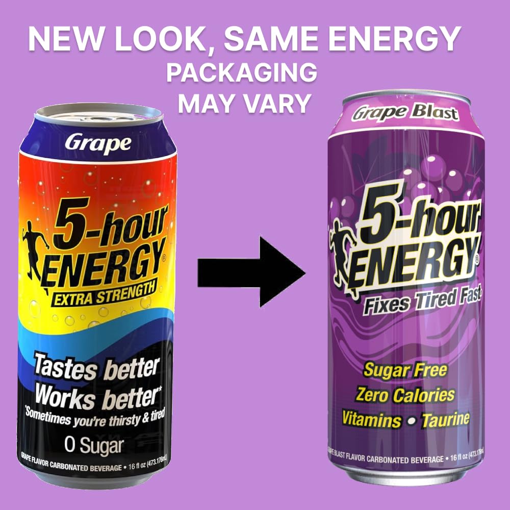 Amazon.com : 5-hour ENERGY Extra Strength Energy Drink | Grape