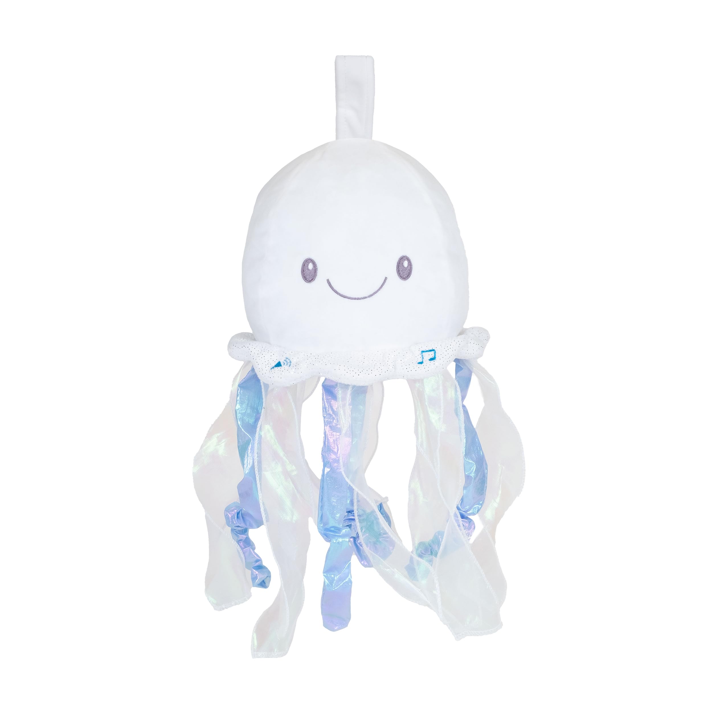 Cuddle Barn - LullaBabies Glimmer The Jellyfish Animated Musical Stuffed Animal Fish Plush Toy for Babies with Night Light Glow, Volume Control, 12 inches