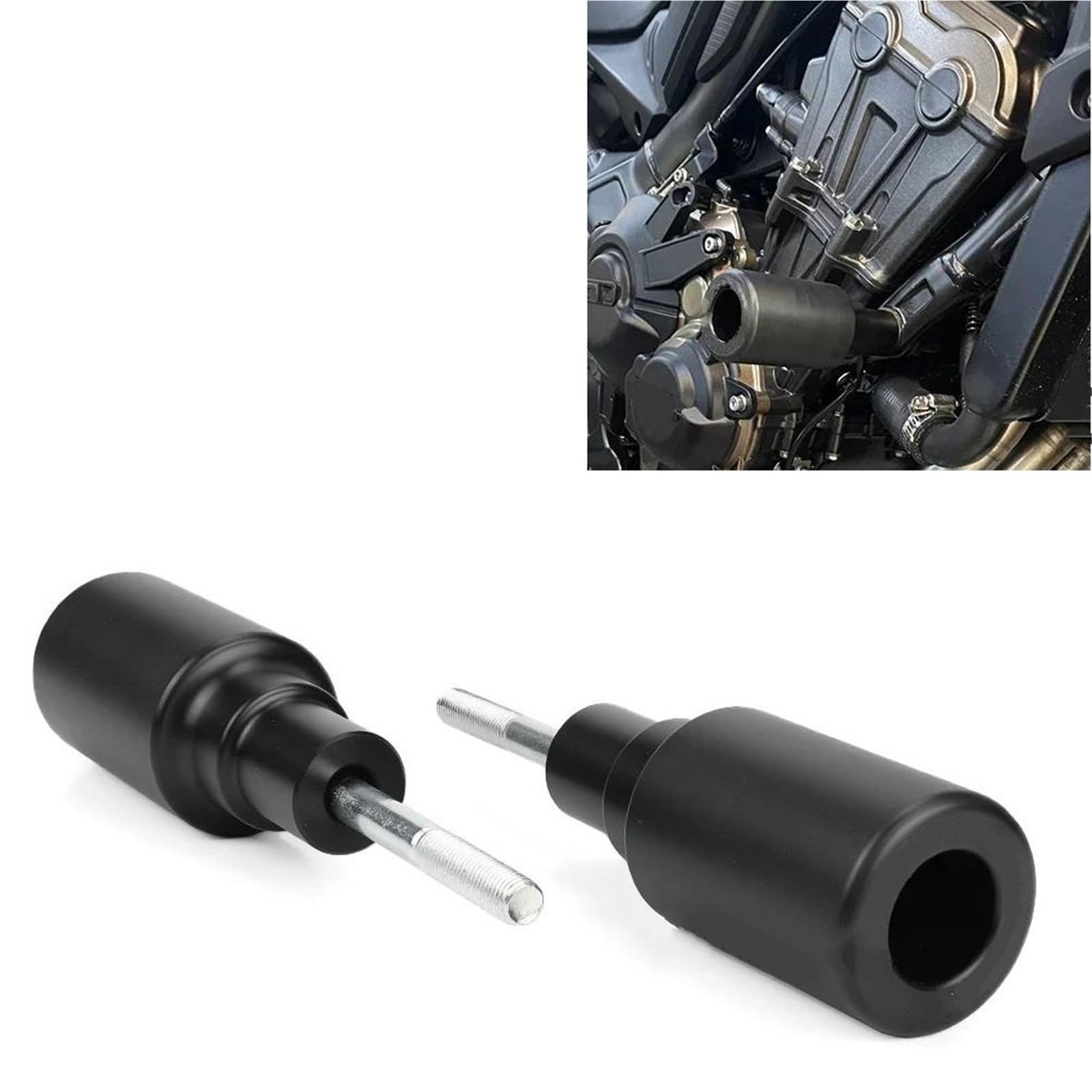 Motorrad Rahmen Slider Crash Protector Motor Crash Pad Verkleidung Schutz Für Für Hornet 600 Für CB Für CBF 600F 600S 600N Sturzschutz Sturzpads(SCHWARZ 2)