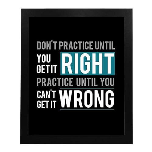 Miniatura 5 de Practice Until You Can't Get It Wrong - Motivational Wall Art, Typographic Print Is Perfect Home Wall Decor For Living Room, High School Classroom