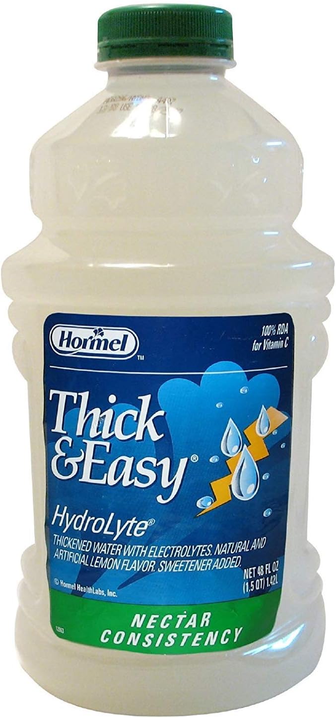Thick & Easy Thickened Water with Natural Lemon Flavor, Nectar Consistency - Sold by (6)-48oz Bottles