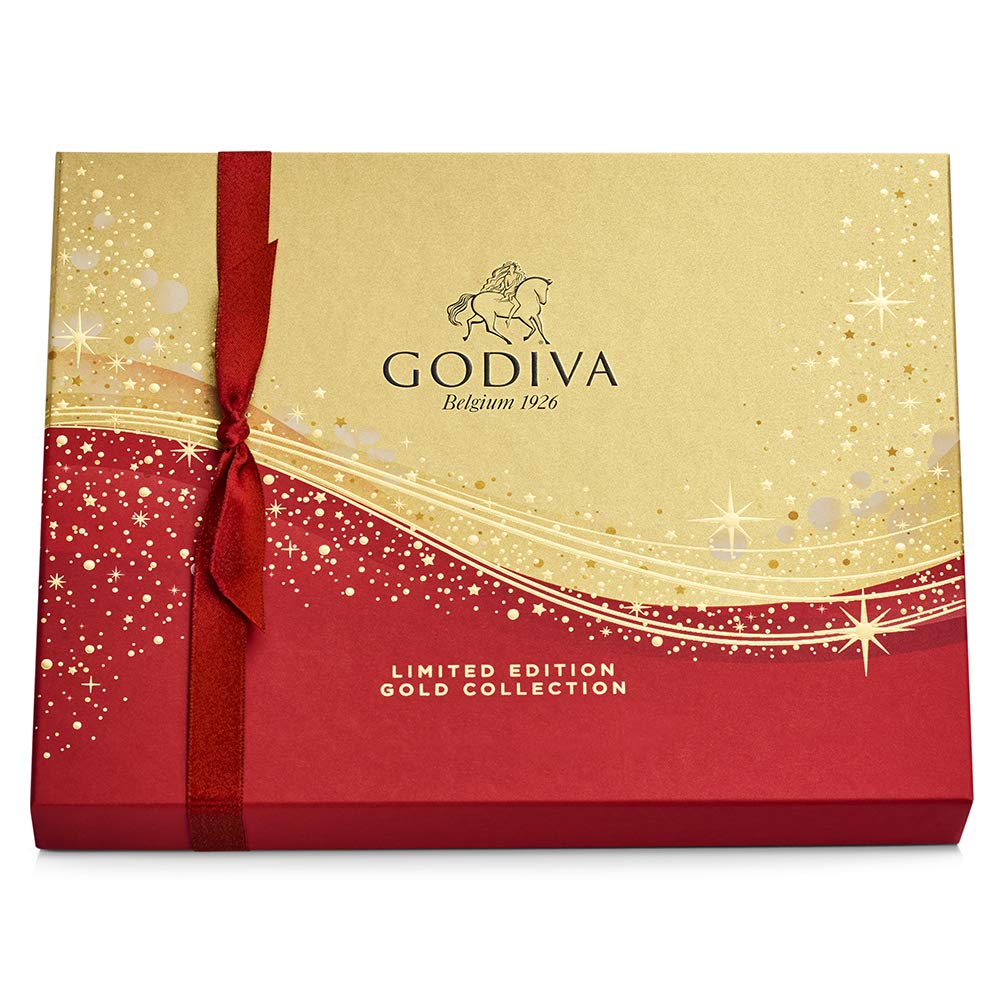 Amazon.com: Godiva Chocolatier Limited-Edition Holiday Assorted Chocolate  Gift Box, 16 Pc, 5.9 Oz