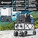 KESSER® Bollerwagen faltbar max. bis 150kg belastbar mit Breiten Vollgummi Reifen | Handwagen Transportkarre | Gerätewagen inkl. 2 Netztaschen & Seitentasche | Transportwagen Gartenanhänger klappbar