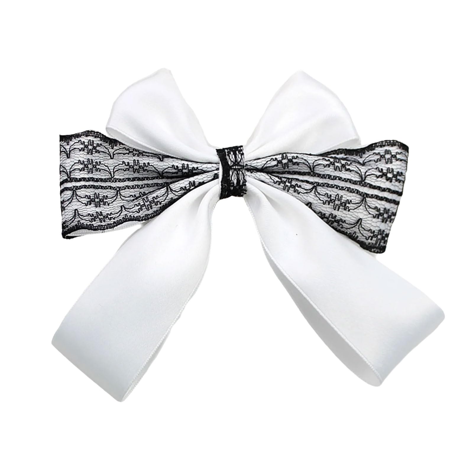 MICFENY Modifiable Hair Bow With Delicate Lace Trim Comfortable Fabric Hair Addition For Casual Outfits Party Fashion And Present Thoughts