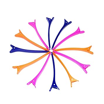 Majik Saloon and parlour Hair Section Clips Tools For Men And Women Black 12 Pcs 30 Gram Pack Of 1