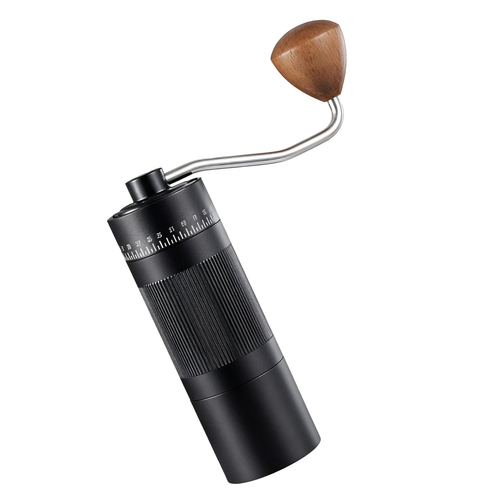 Huairdum Molinillo de café Manual, Molinillo de Rendimiento de Molienda Premium, de 55 Ajustes Ajustables para el Hogar, Viajes y Preparación de café (BLACK) (BLACK) () ()