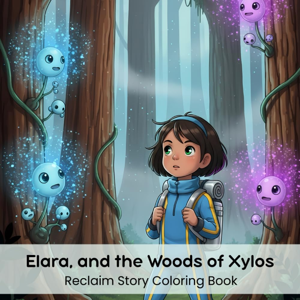 Elara, and the Woods of Xylos: Reclaim Story Coloring Book (8.5 x 8.5”)