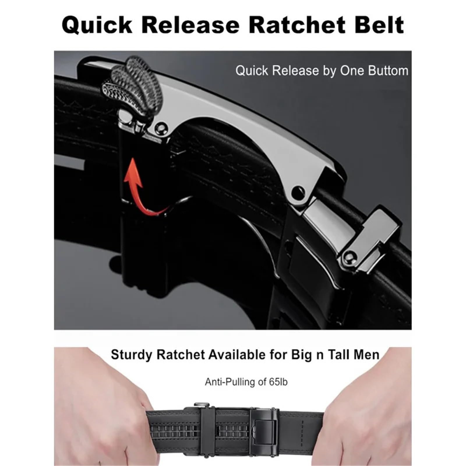 Cinturón casual de cuero genuino para hombre, cinturones ajustables con hebilla automática, trinquete cortable para
