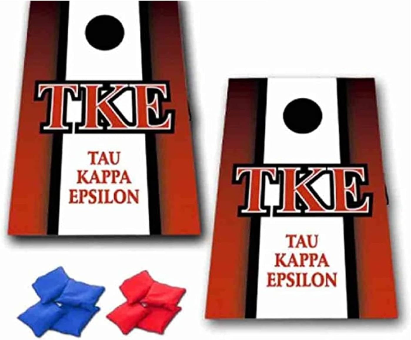 VictoryStore Cornhole Games - Tau Kappa Epsilon Cornhole Bag Toss Game - Vertical Stripe - 8 Bags Included