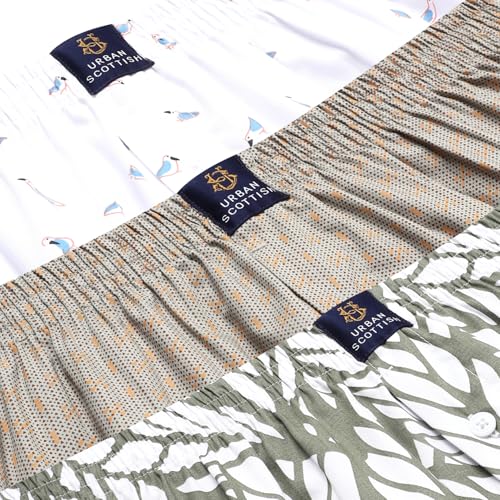 Image of Urban Scottish Ultra-Comfortable Men's Boxer Pants - 100% Cotton Material with A Stylish Print - Soft and Stretchy Elastic Waist Band - Dynamic Movement and Hardwearing Stitching - Breathable with A Gentle Snug Fit