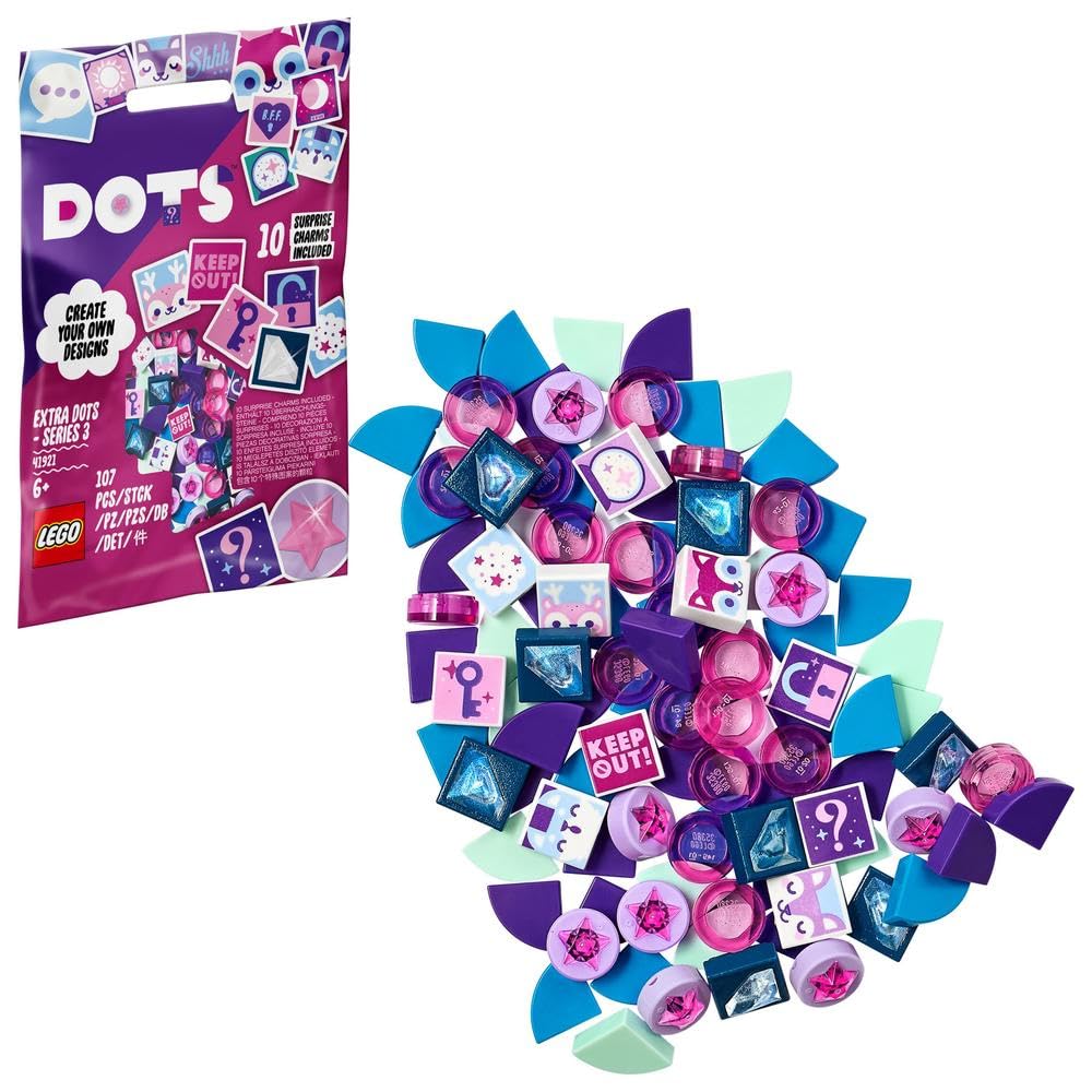 LEGODOTS Extra DOTS – Series 3 41921 DIY Craft Decorations Kit (107 Pieces)