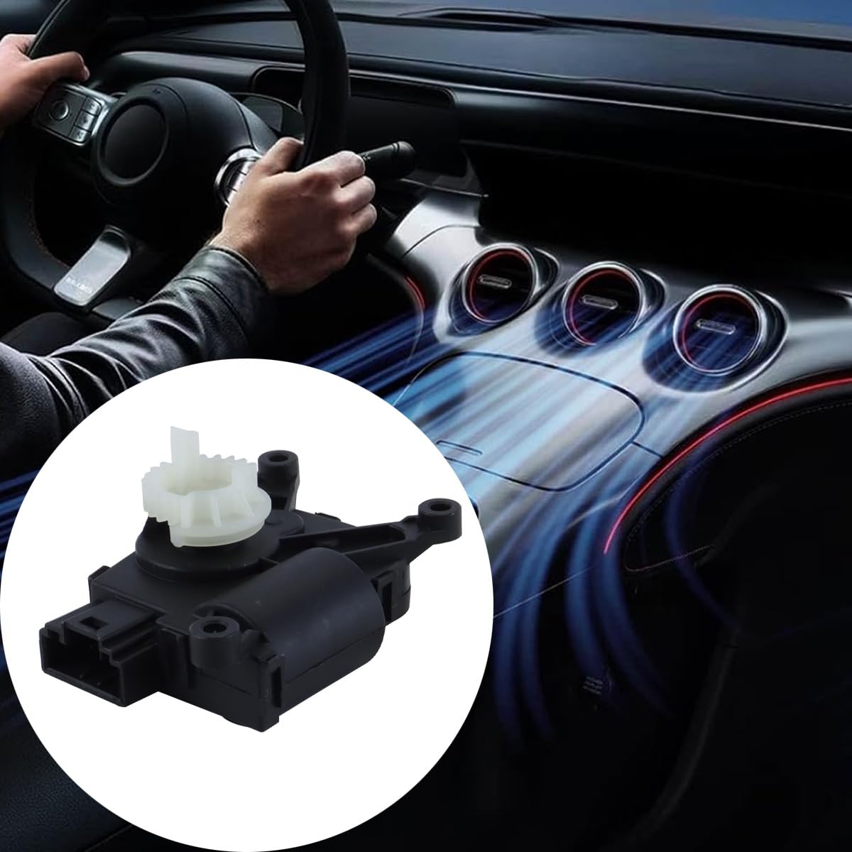 Elemento di regolazione, valvola di commutazione, attuatore, motore, valvola di ricircolo, aria condizionata, riscaldamento, temperatura per Passat B8, Golf VII Variant