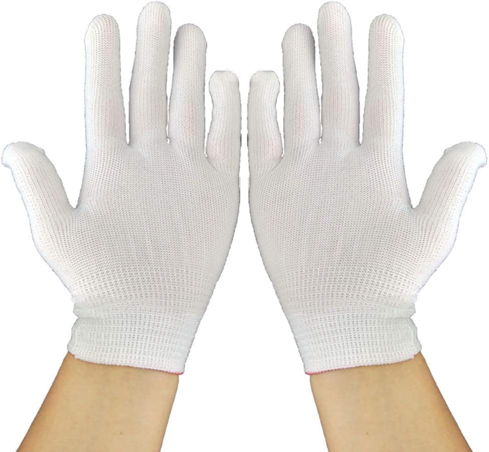 Monbedos 12Pcs Safurance Heat Resistant Anti Protection Burn Hot Heatproof Glove Bbq Oven Kitchen Gloves Workplace Safety Size L