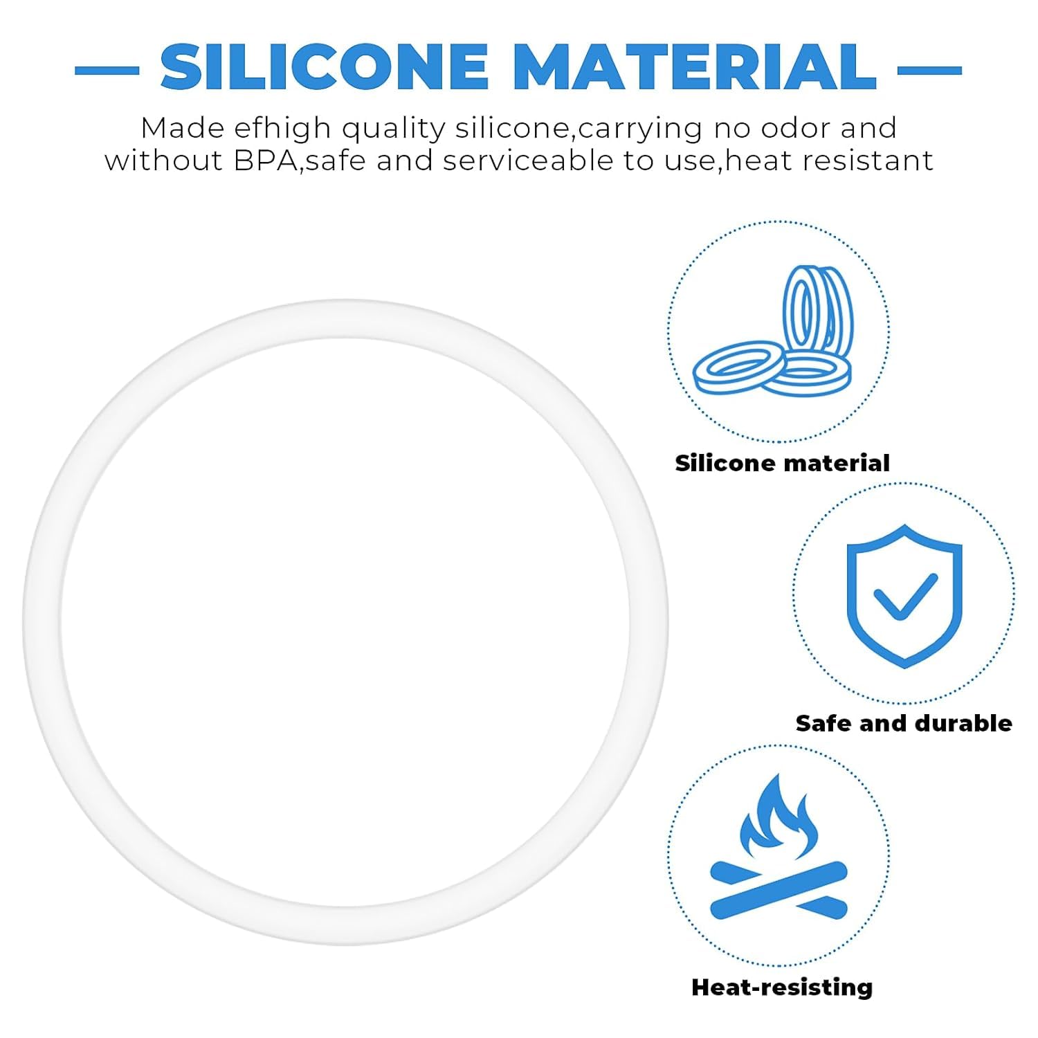 TA-VIGOR 30Pcs Silicone O Rings White, 14mm OD x 10mm ID x 2mm Width Sealing Gasket Set for Plumbing Washer, Auto Quick Repair & DIY Fixes - Image 4