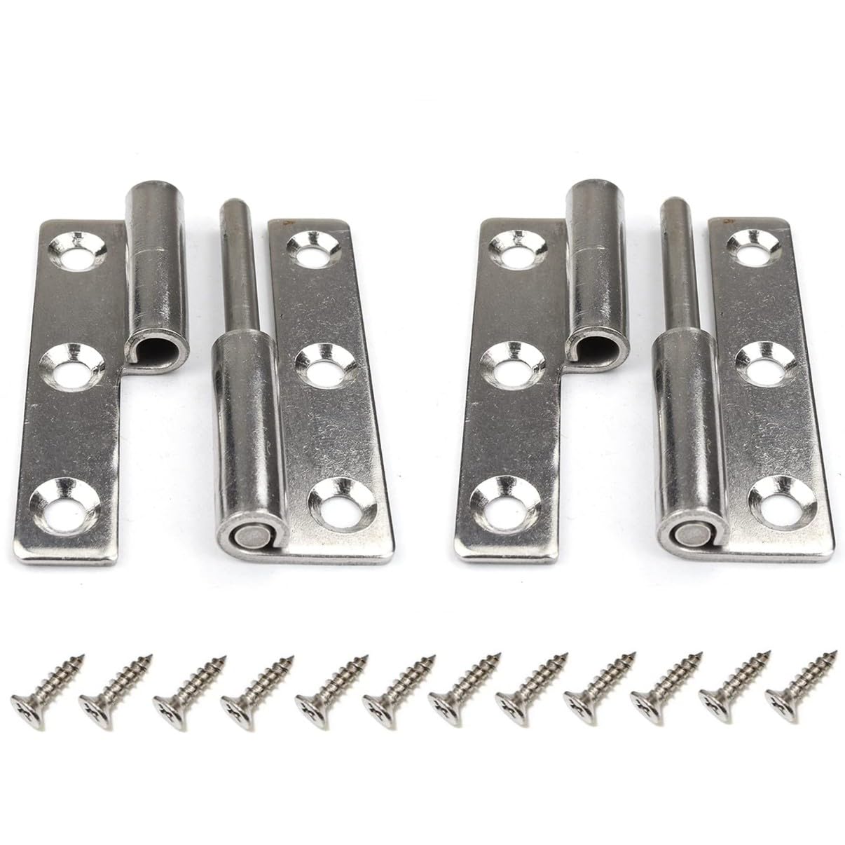 Lyxtiorn Righthanded Lift Off Door Hinges, Heavy Duty Window Detachable Hinge 304 Stainless Steel For Internal External Doors (, 4Inch-2Pcs)