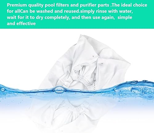 Miniatura 3 de Pokin Bolsa de filtro fino de repuesto para limpiador de piscinas compatible con bolsa de filtro Aquabot A8111PK 8111 8101