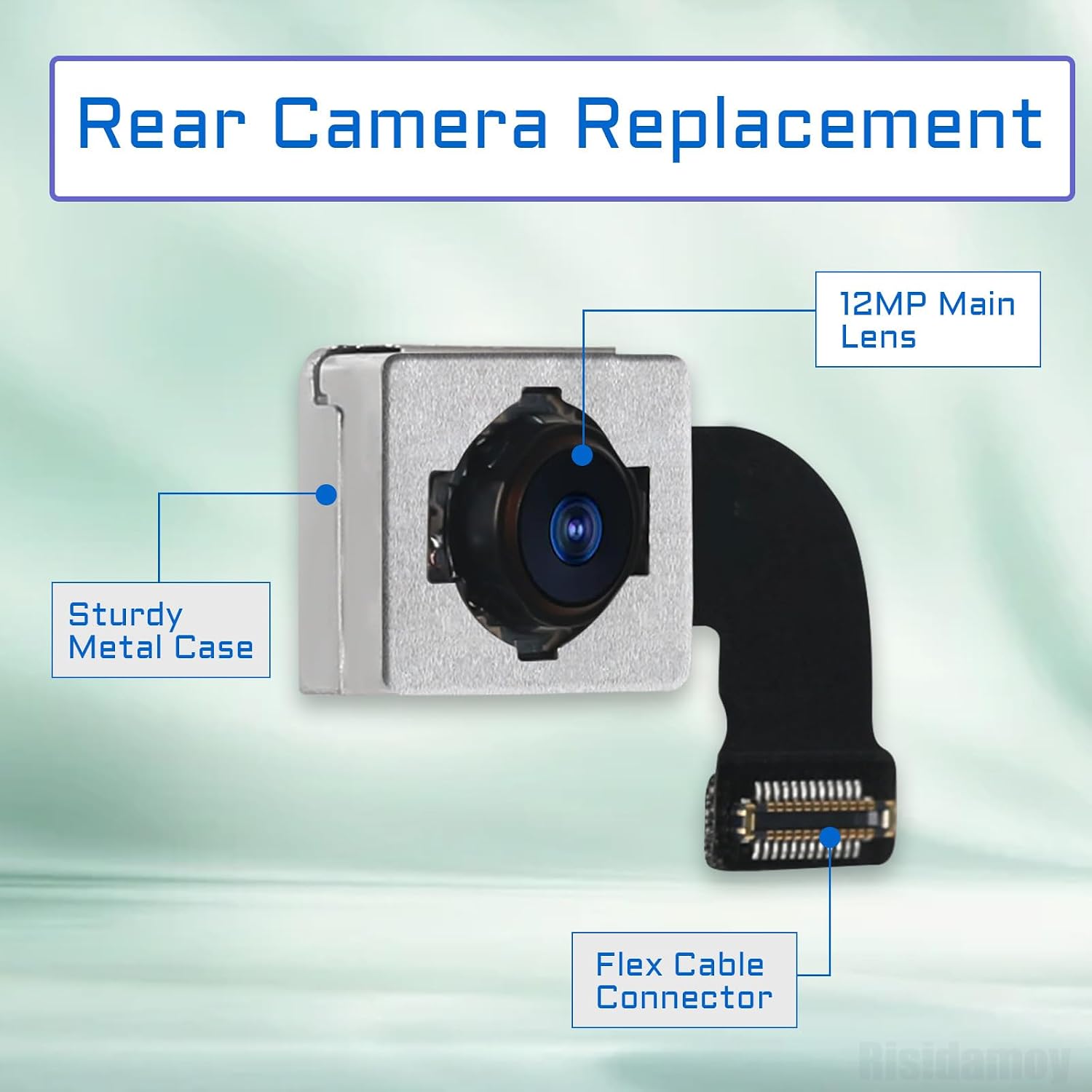 for iPhone SE 2nd Gen OEM 12MP Main Back Camera Replacement | Rear Camera Replace Optical Image Stabilization Smart HDR 2 for Photos Sturdy Metal Case Connector Repair A2275 A2296 A2298