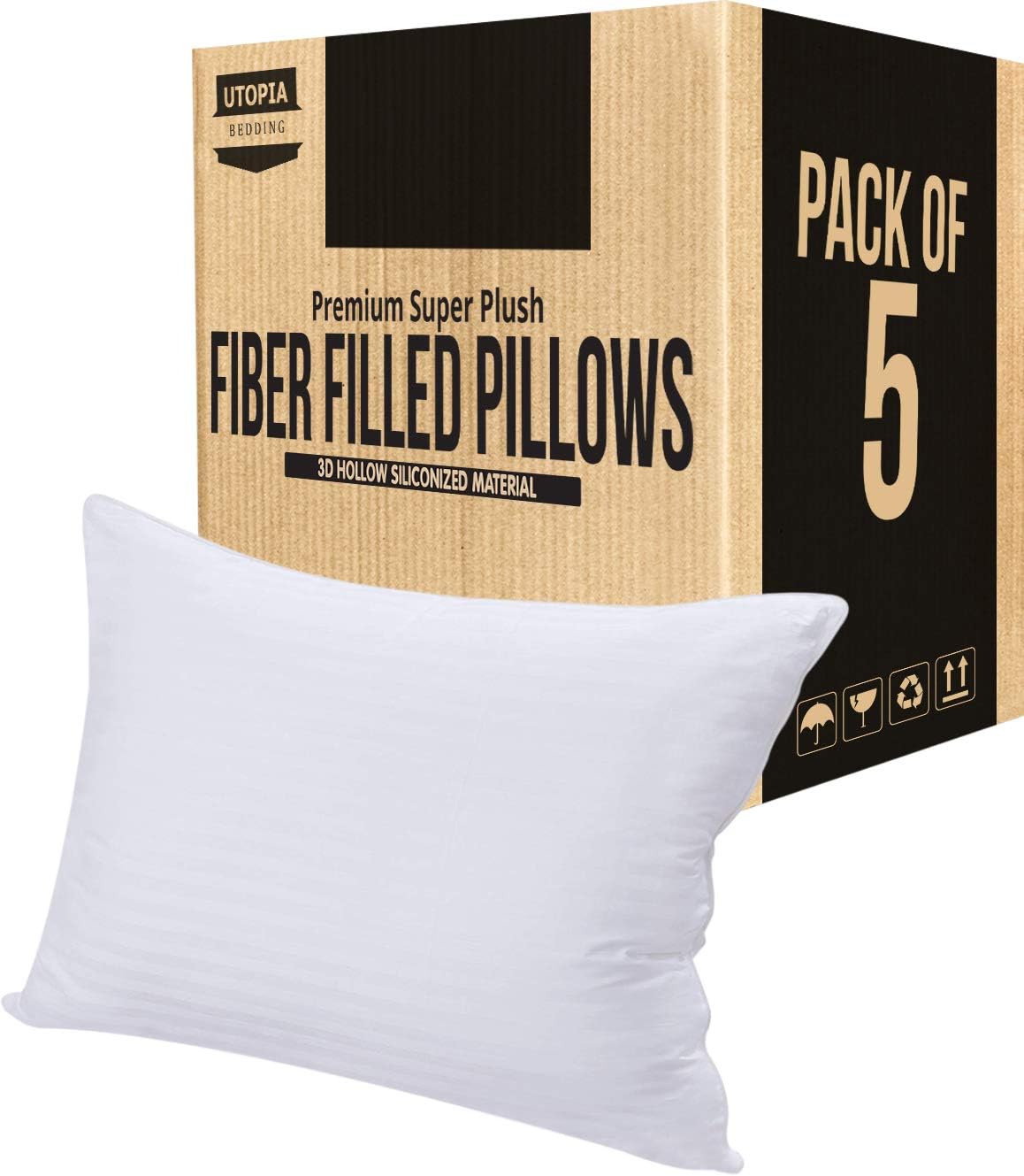 Utopia Bedding Premium Super Plush Fiber Filled Pillows