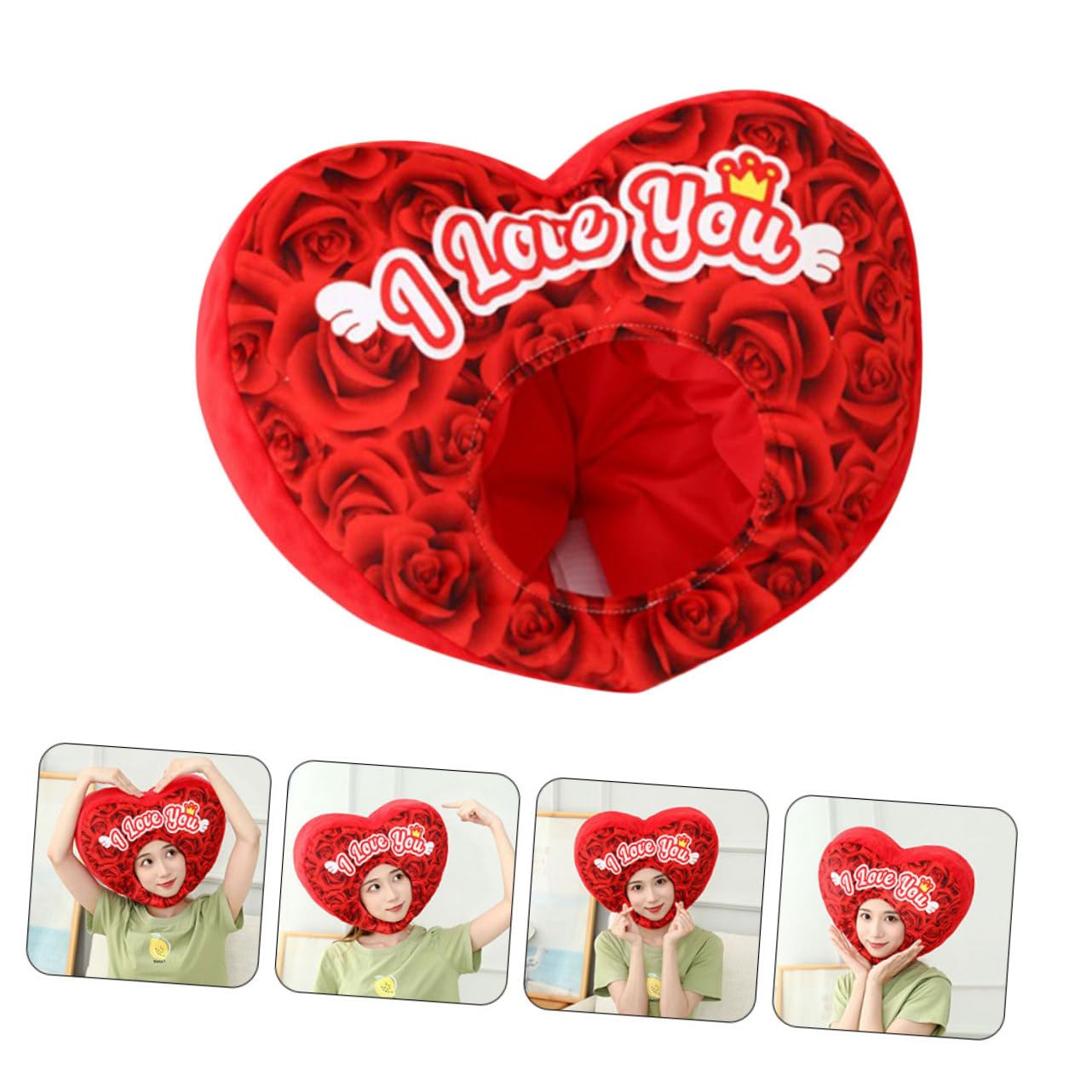 Amosfun Tocado De Cosplay Diseño De Corazón Sombrero De Fiesta para Accesorios De Foto