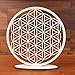 Produktbild Blume des Lebens Holz Ø 22 cm Tischdekoration | Lebensblume Flower of Life Energie Symbol für Blockaden auflösen Birkenholz stehend | Feng Shui Esoterik Geschenke