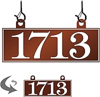 Vista 9 de Placa de dirección colgante – Placa de número de casa personalizada, letrero de dirección, números de casa para exteriores de casa, apartamento