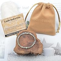 Vista 715 de MASSIVE BEADS Pulsera elástica de yoga hecha a mano con piedra natural, cristal curativo, energía, regalos para adultos unisex de 0.157 in, 0.236