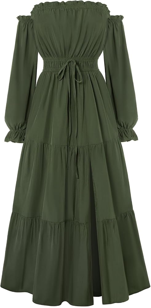 olive green boho dress Amazon.com: Scarlet Darkness Women's 2026 Summer Off The Shoulder Long Sleeve Renaissance Maxi Dresses with Split S : Clothing, Shoes & Jewelry quarter sleeves offer easy Luxury Valentines Gifting Size:4XL [+$ 5.99] Black Prom Dresses: Styling
