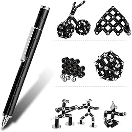 QAQcew Fidget Pen, Decompression Magnetic Fidget Toy Pen, Magnet Pen Fidget Toy Relieve Pressure Novel Toy Gift for Kids or Friends! (Black)