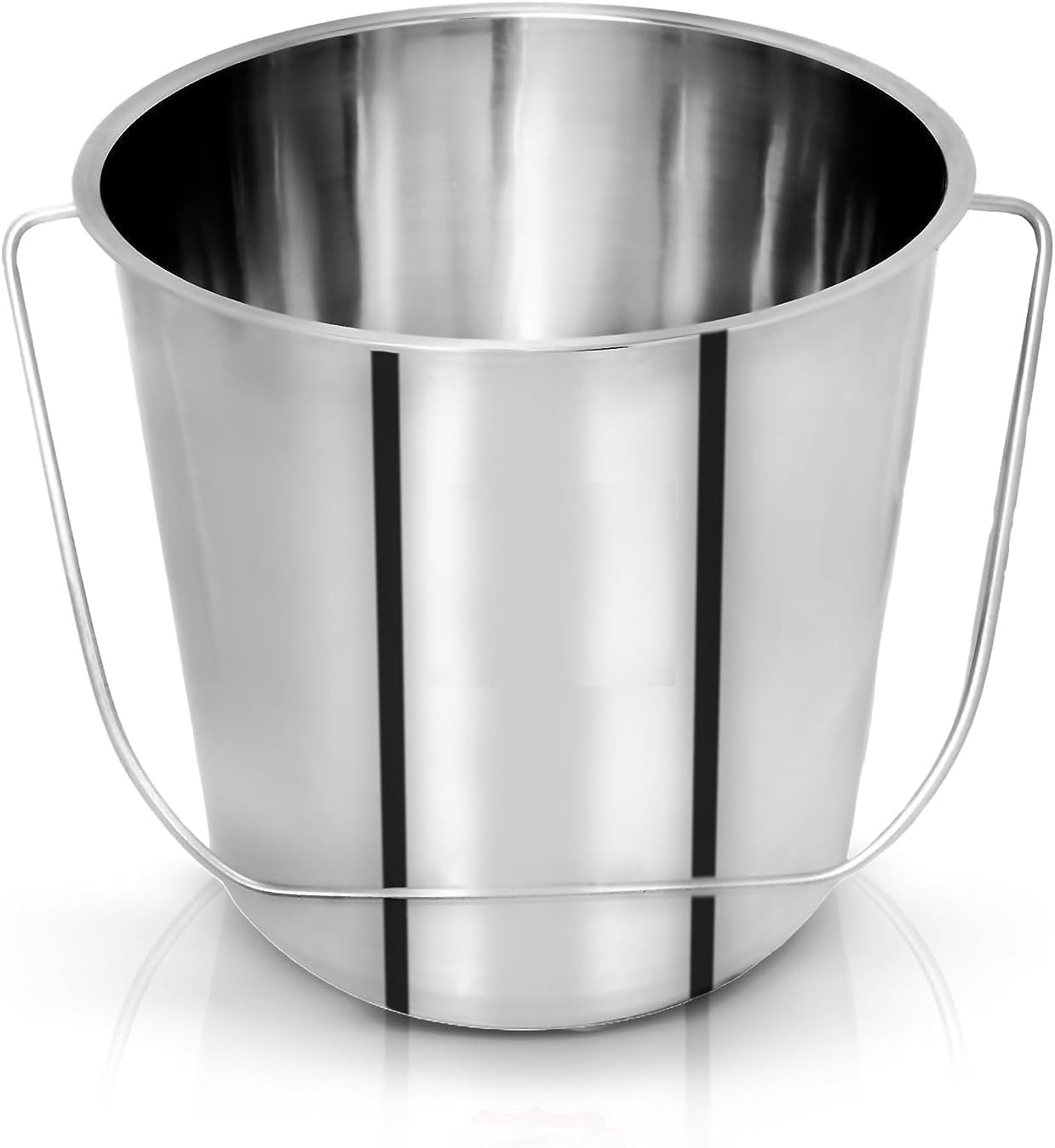 Stainless Steel Non Joint Leak Proof Bucket Multipurpose Balti for Home (20 Litter)