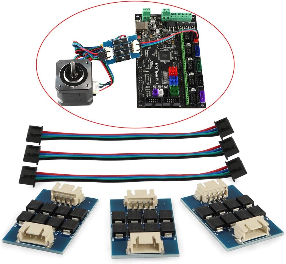 FYSETC 3D Printer Upgrade Parts, V2 TL-Smoother Plus Addon Module Motor Driver Terminator Mainboard Accessories for Anet A8 Ender 3 Ender 3 Pro Ender 5 Anycubic Delta Tevo Tornado CR20 MK8 I3, 3 Pack