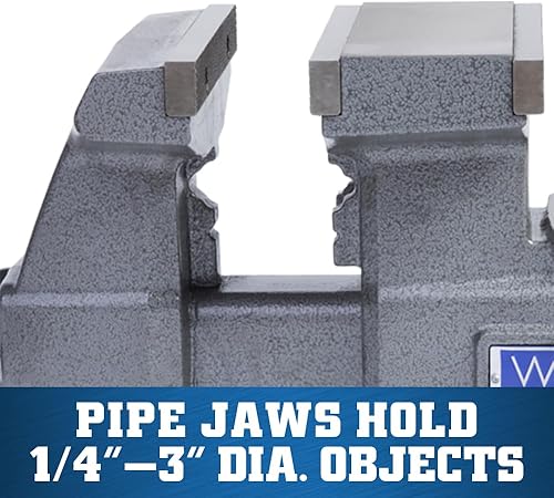 Miniatura 18 de Wilton Tornillo de banco reversible, 8 pulgadas de ancho de mandíbula, 9-1/4 pulgadas y 14-1/2 pulgadas de apertura de mandíbula, garganta de 4-3/4