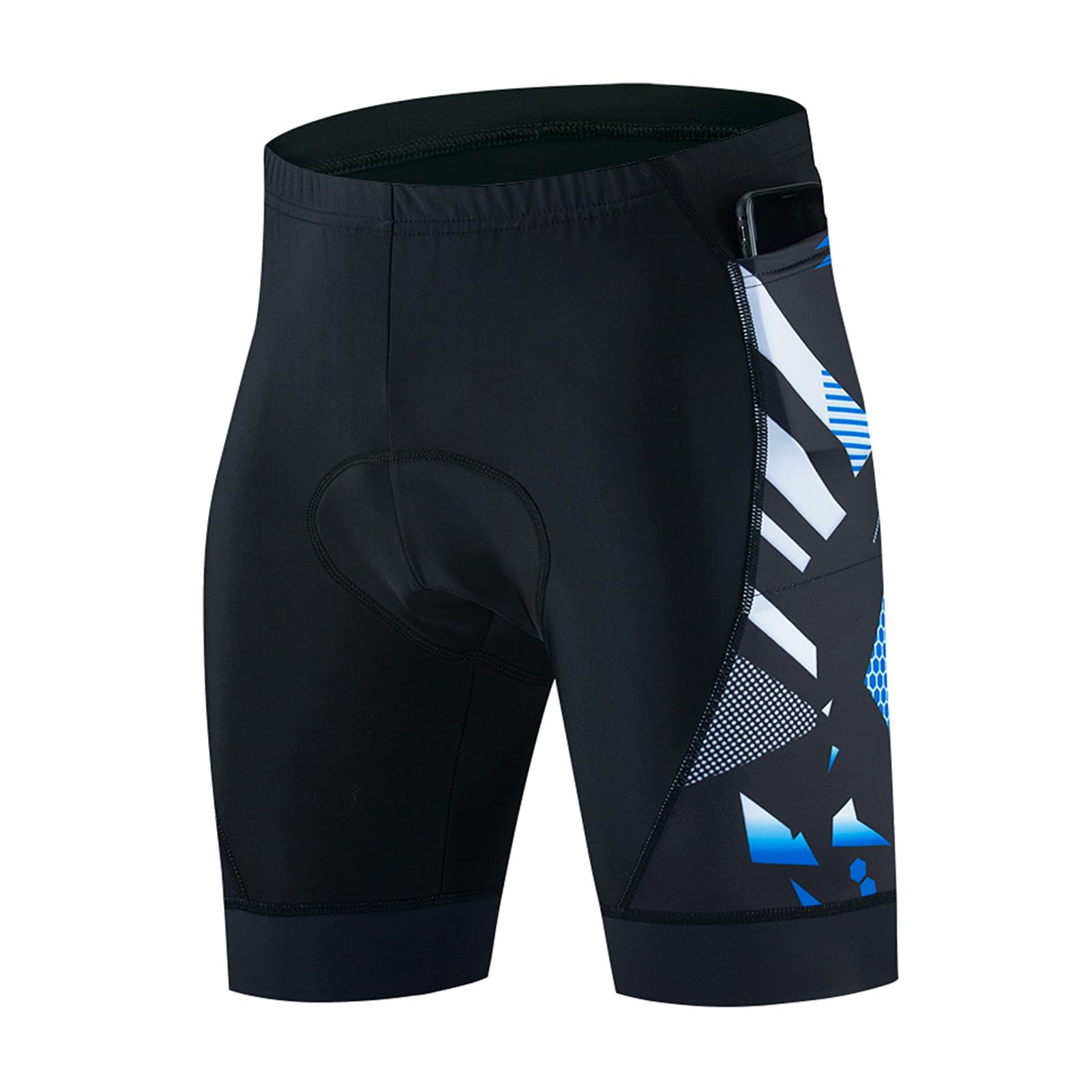 Cuissard Velo Homme Cycliste avec 3 Poches, Respirant à Séchage Rapide Short de Cyclisme Rembourré