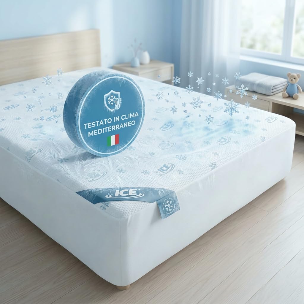 Marivor - Coprimaterasso Matrimoniale Rinfrescante160x190 160x200 – Proteggi Materasso Traspirante Viscosa Premium – Angoli Elasticizzati – Lavabile OEKO-TEX Made in Italy (Coprimatersso 180x200)