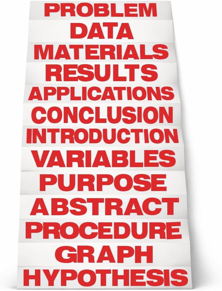 Mixed Color Pack of 8.5" x 1.375" Science Fair Titles, Class Pack of 24