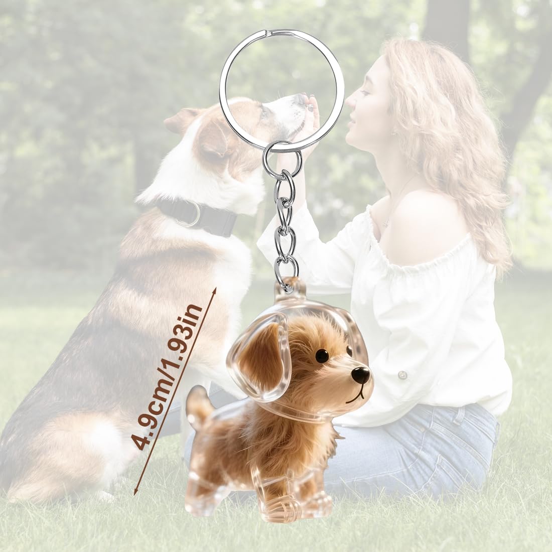 1 pezzo Portachiavi per collezionisti di peli di cane, ciondolo a capsula ricordo della pelliccia, regalo commemorativo, ciondolo commemorativo per peli di cane