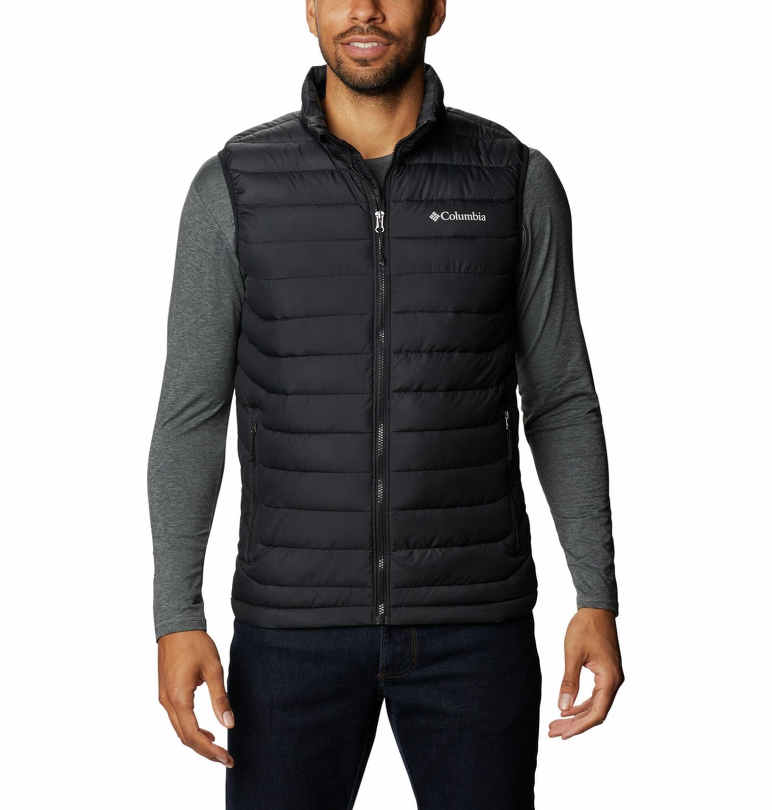 Men Black Omni Heat Reflective Powder Lite II Vest, L-image-34