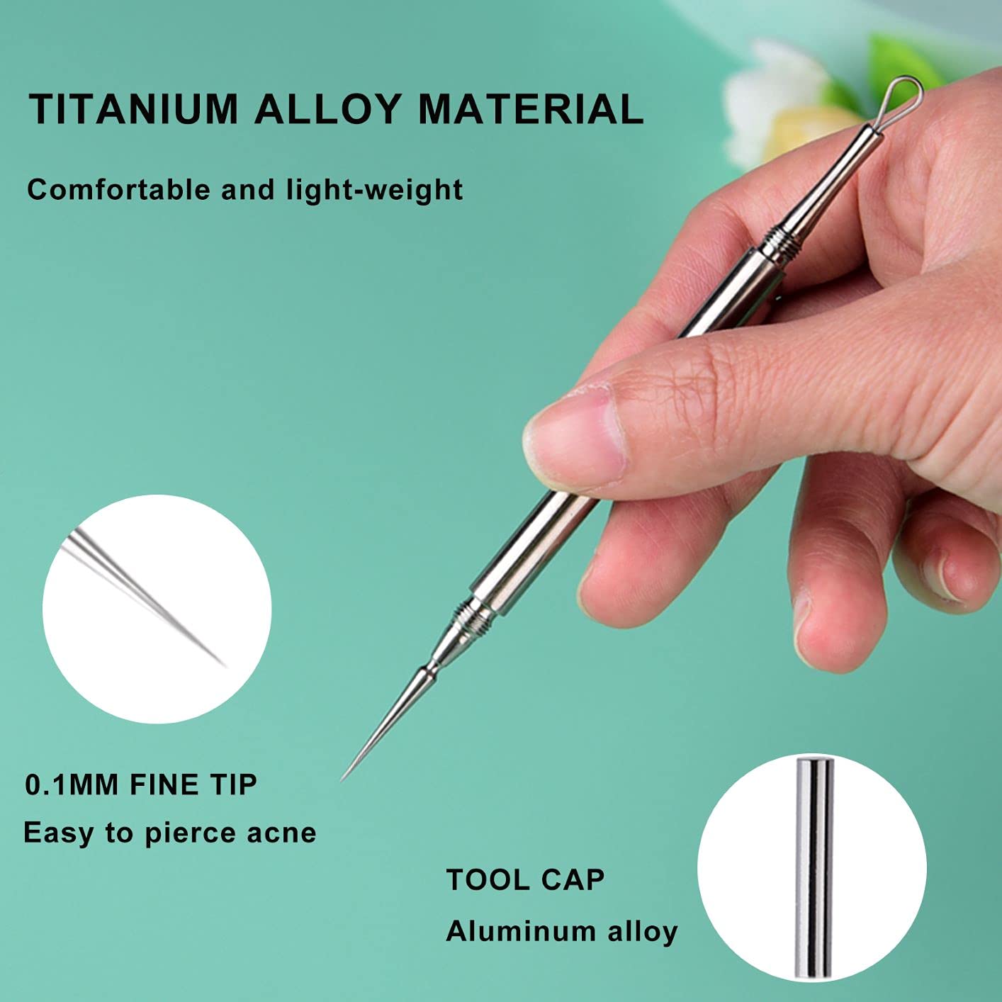 Professional Facial Milia Removal and Whitehead Extractor & Lancet - Double Ended Circle Loop & Sharp Needle Pimple Popper Tool - 2-in-1 Blackhead & Blemish Remover - Zit and Pimple Acne Removal : Beauty & Personal Care