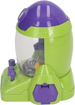 Mini Space Claw Machine Portable Toy for Kids Tabletop Fun Accessories Colorful Design 12 Balls Included (Green)