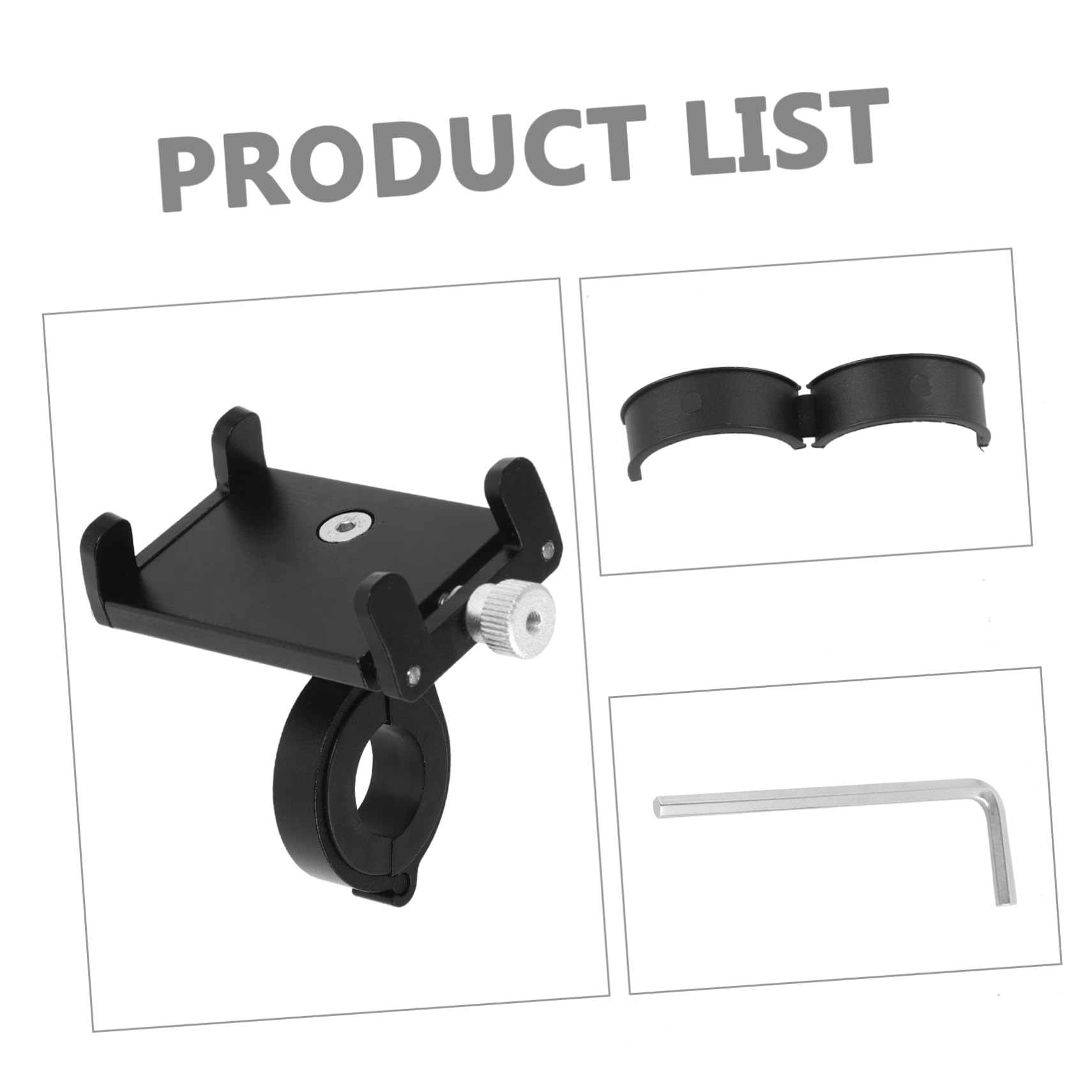 YARNOW Porta Cellulare Staffa per Smartphone Titolare Stand del Telefono Supporto per Telefono da Bici cremagliera Porta del Telefono Supporti del Telefono Lega di Alluminio Black