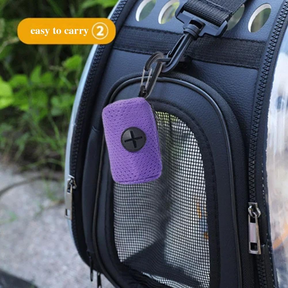 Distributeur de Sacs à déjections Canines en Maille, Support de Sac à déjections Canines, Support de Sac à déjections Canines à Suspendre pour raer Les déjections de Votre Chien Lors de Vos dépla